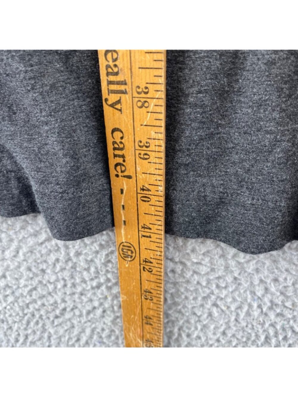 J Jill Dress Womens Small Petite Gray Heather Stretch Knit Tee A Line 3/4 Sleeve - Picture 9 of 10
